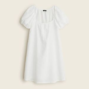 NWT J.Crew Puff-sleeve cotton-linen sleep dress